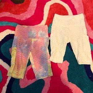 TWO PACK OF BIKER SHORTS NEVER BEEN WORN - SUPER FLATTERING - WORKOUT SHORTS